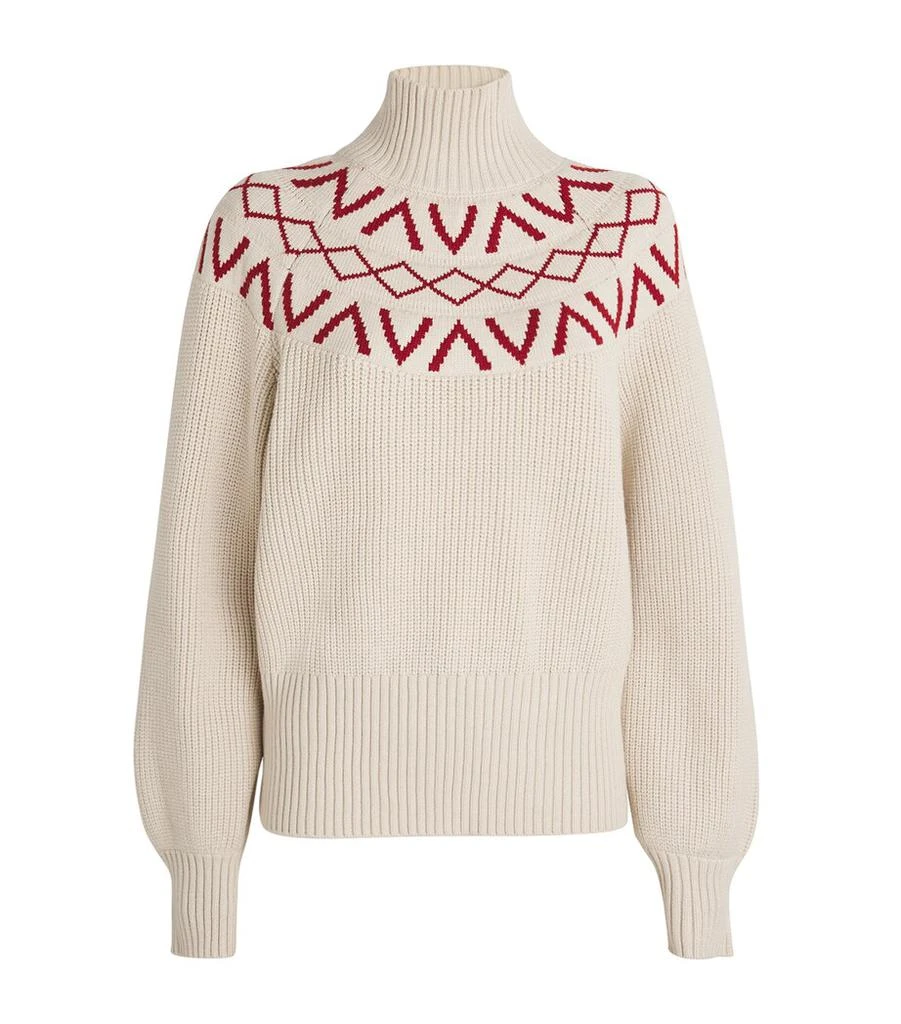 Varley Knitted Fair Isle Marcie Sweater 1