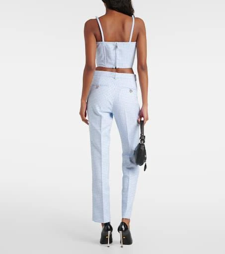 Versace Medusa 
95 gingham virgin wool bustier 3