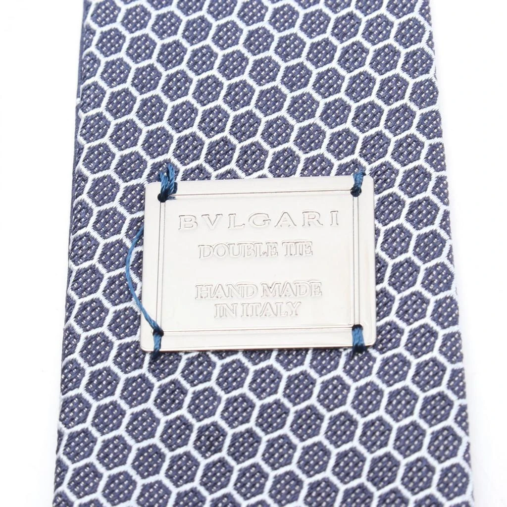 BVLGARI Navy Silk Cravat (Pre-Owned) 4