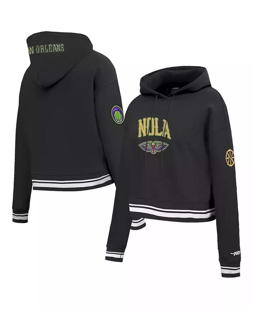 売れ筋商品|||プロスタンダード カットソー トップス レディース Women's Black New England Patriots Animal Print Fleece Pullover Hoodie Black Pro Standard Women's Black New England Patriots Animal Print