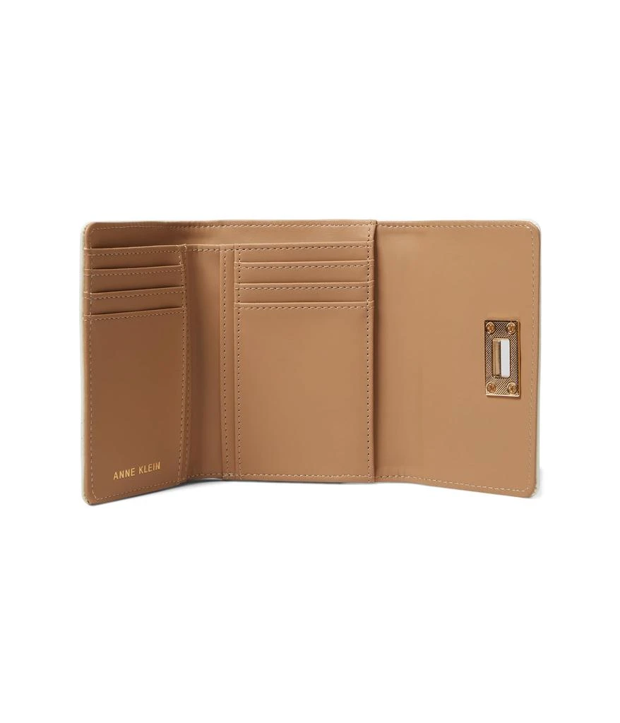 Anne Klein AK Small Flap Wallet With Enamel Filled Turn Lock 3
