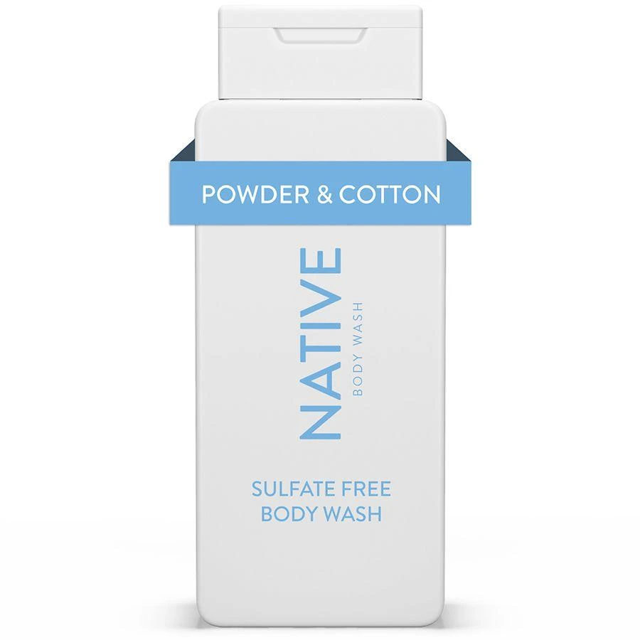 Native Body Wash, Sulfate Free, for Women and Men Powder & Cotton 1