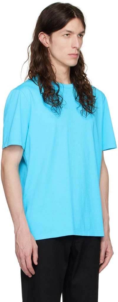 Vince Blue Garment-Dyed T-Shirt 2