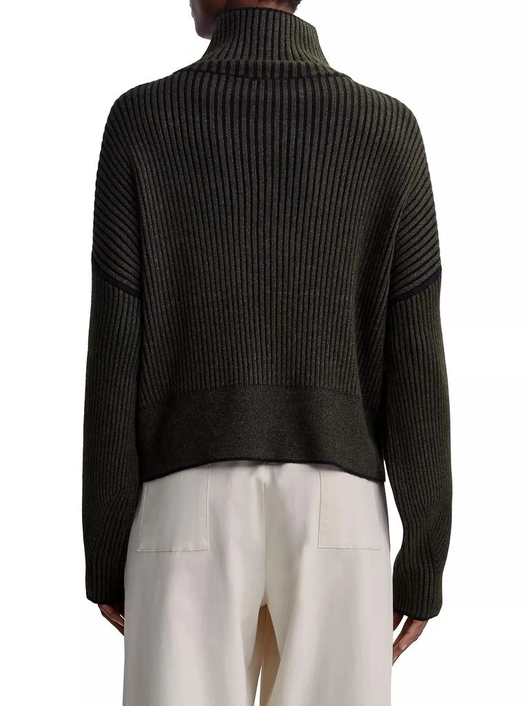 Varley Carmen Zip-Front Rib-Knit Sweater 5