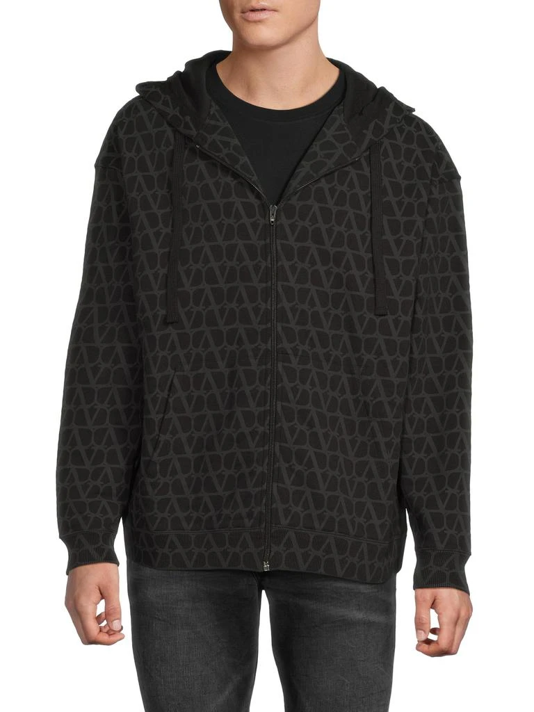 Valentino Toile Cotton Zip Hoodie 1