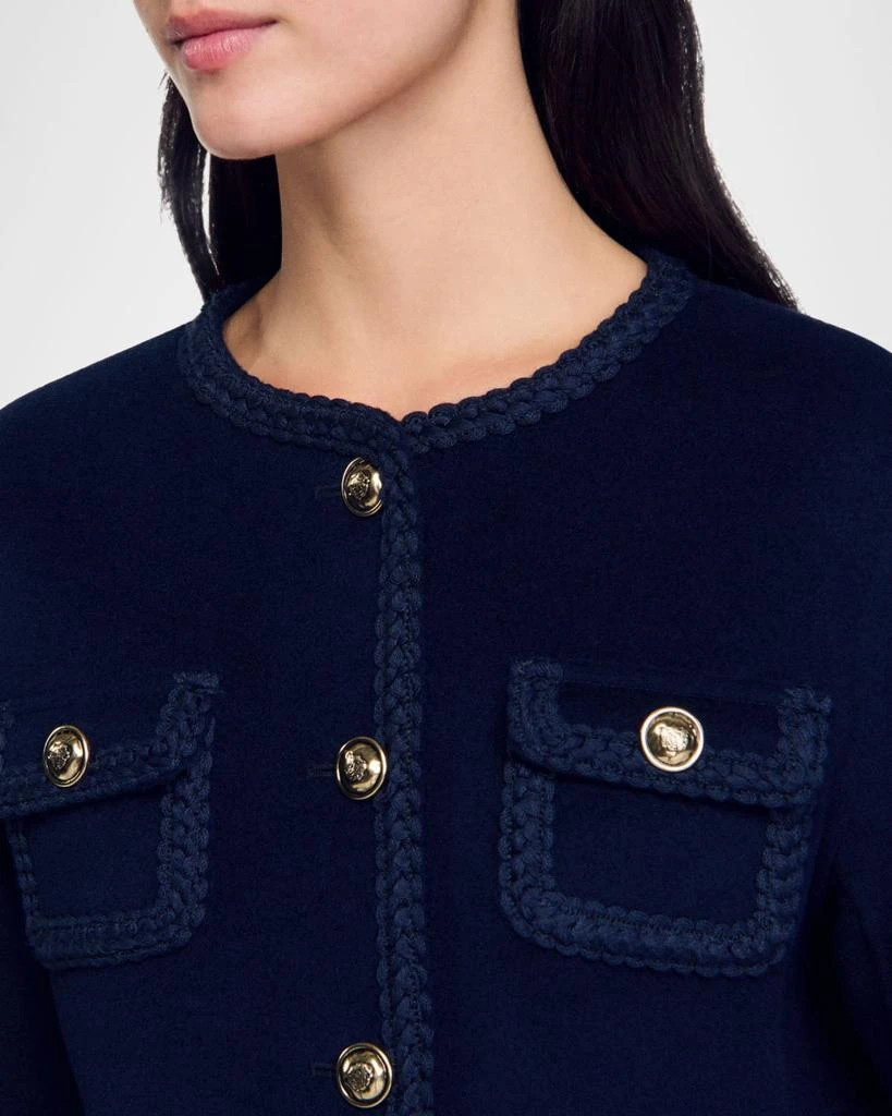 Sandro Lavande Double-Sided Wool Blazer 3