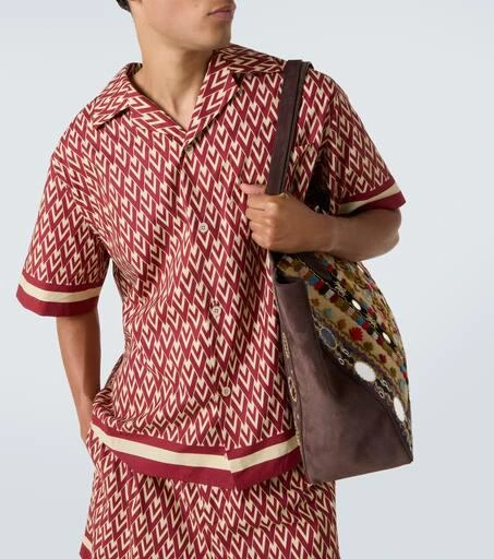 Valentino Toute La V cotton poplin bowling shirt 5
