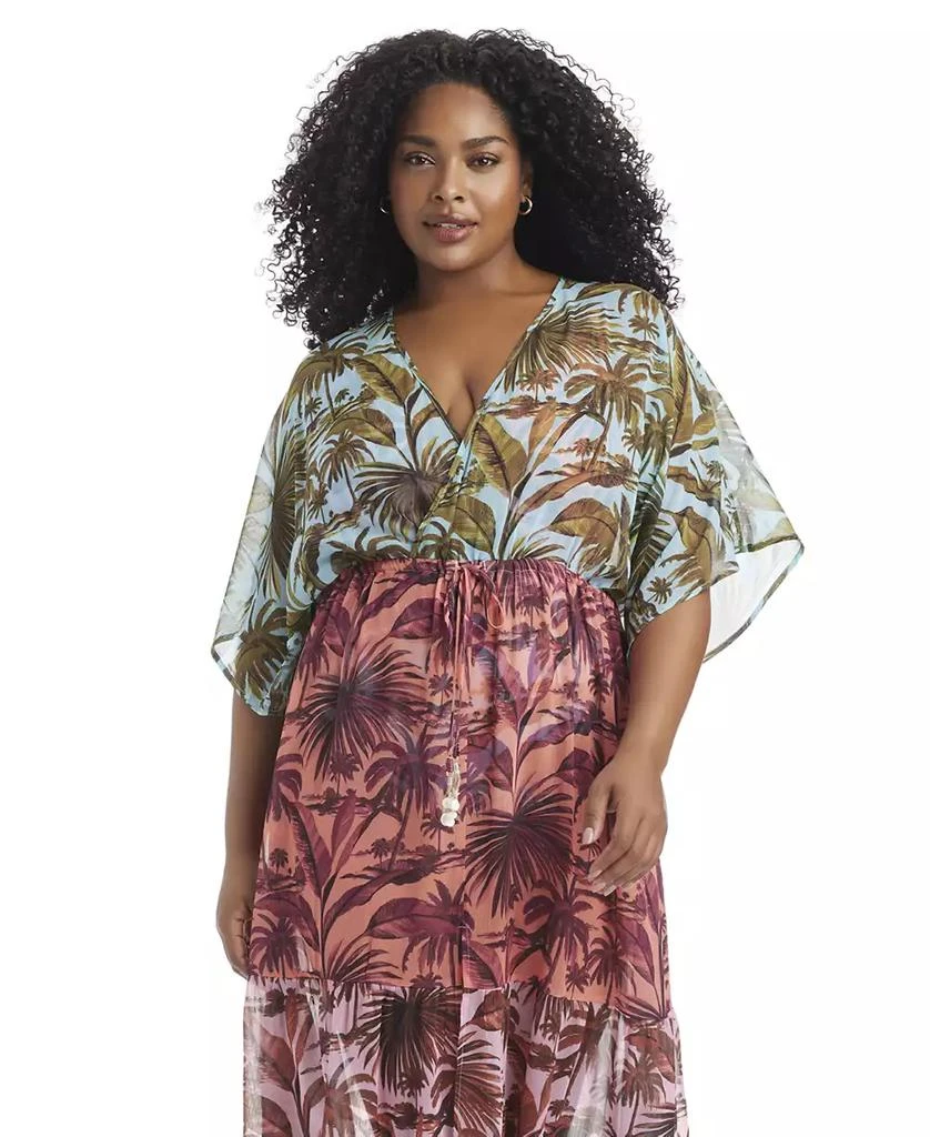 Bleu Rod Beattie Plus Size White Lotus Cover-Up Maxi Dress 2