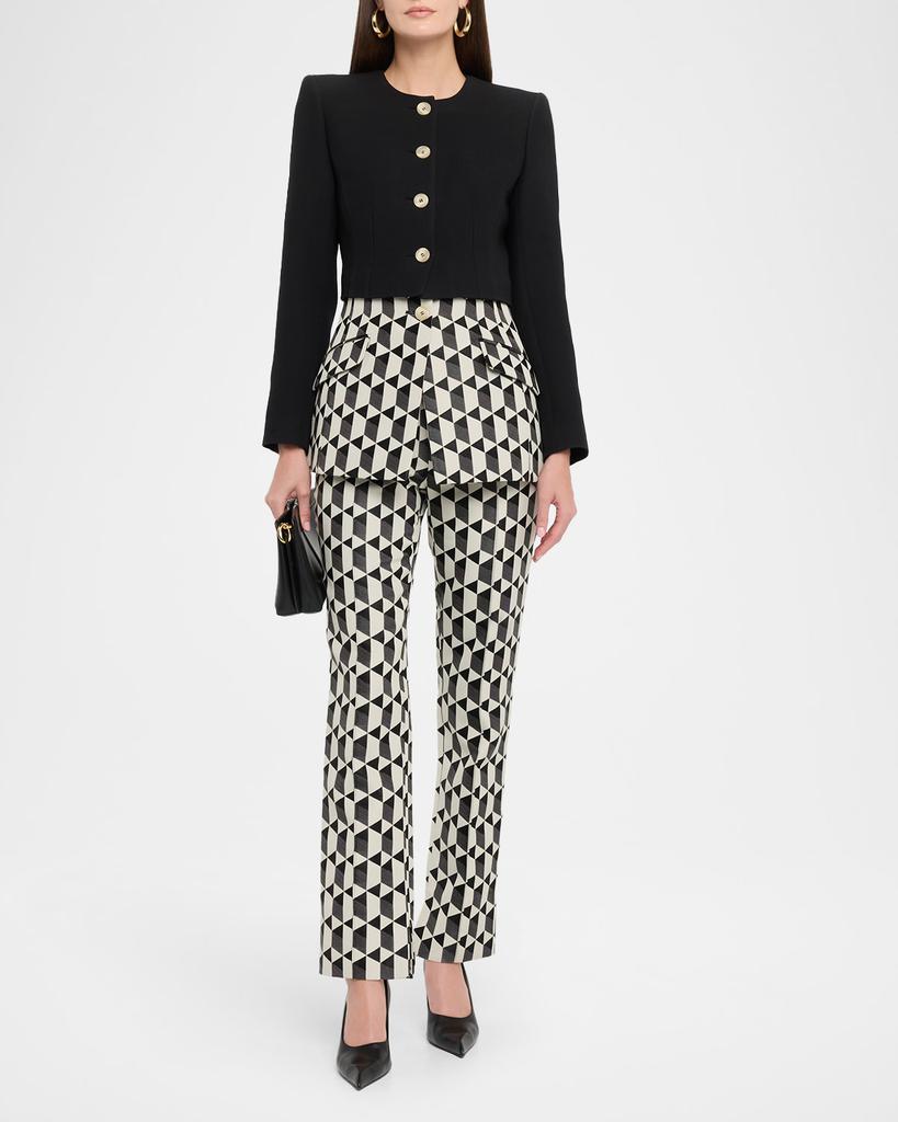 Amir Taghi Laurel Geo Layered Single-Breasted Blazer