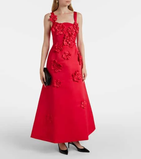 Leo Lin Rianne floral-appliqué maxi dress 2