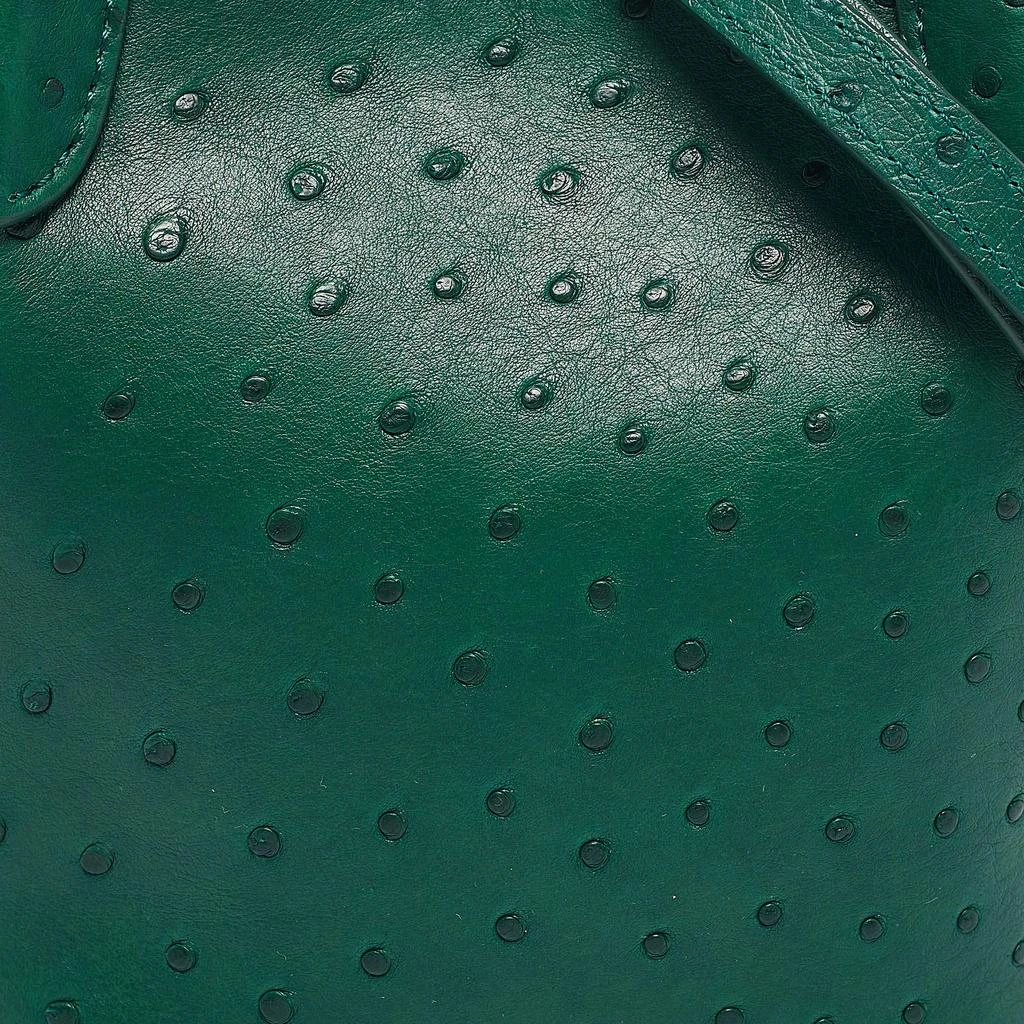 Loro Piana Loro Piana Green Ostrich Micro Bale Bag 5