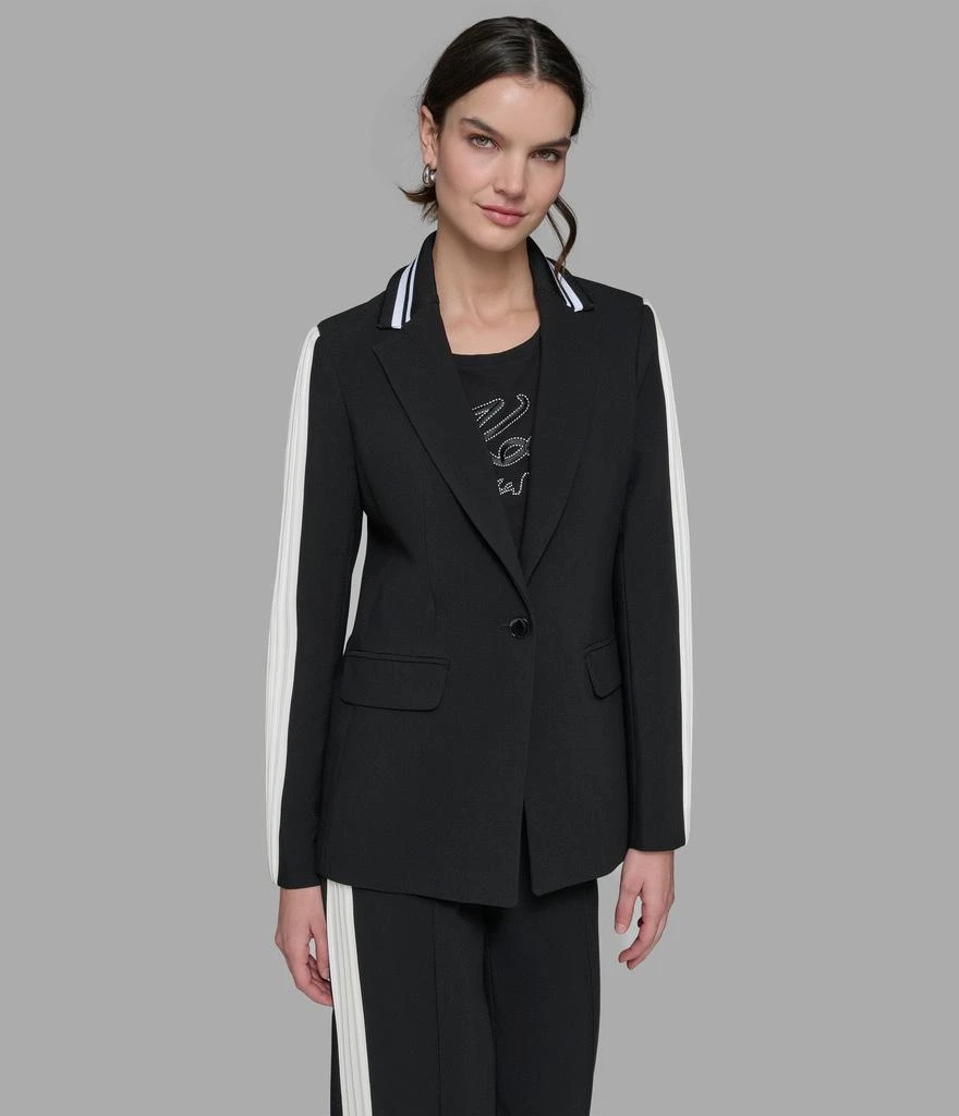 Karl Lagerfeld Paris PLEATED TRIM SUITING BLAZER 1