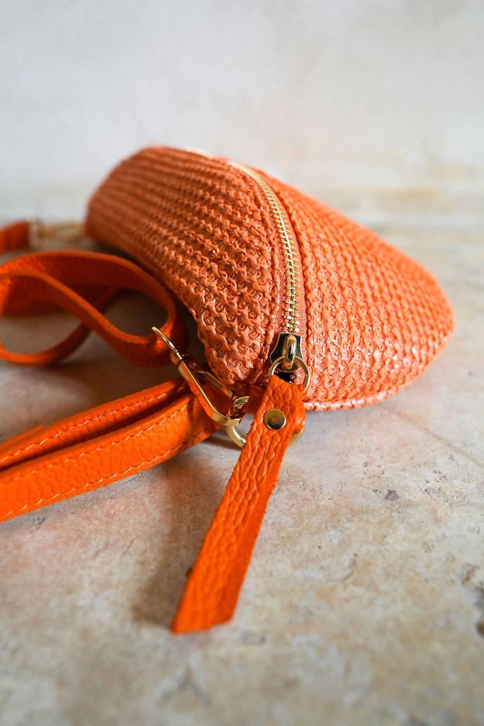 Debbie Katz Shelly Crochet Crossbody Bag In Orange