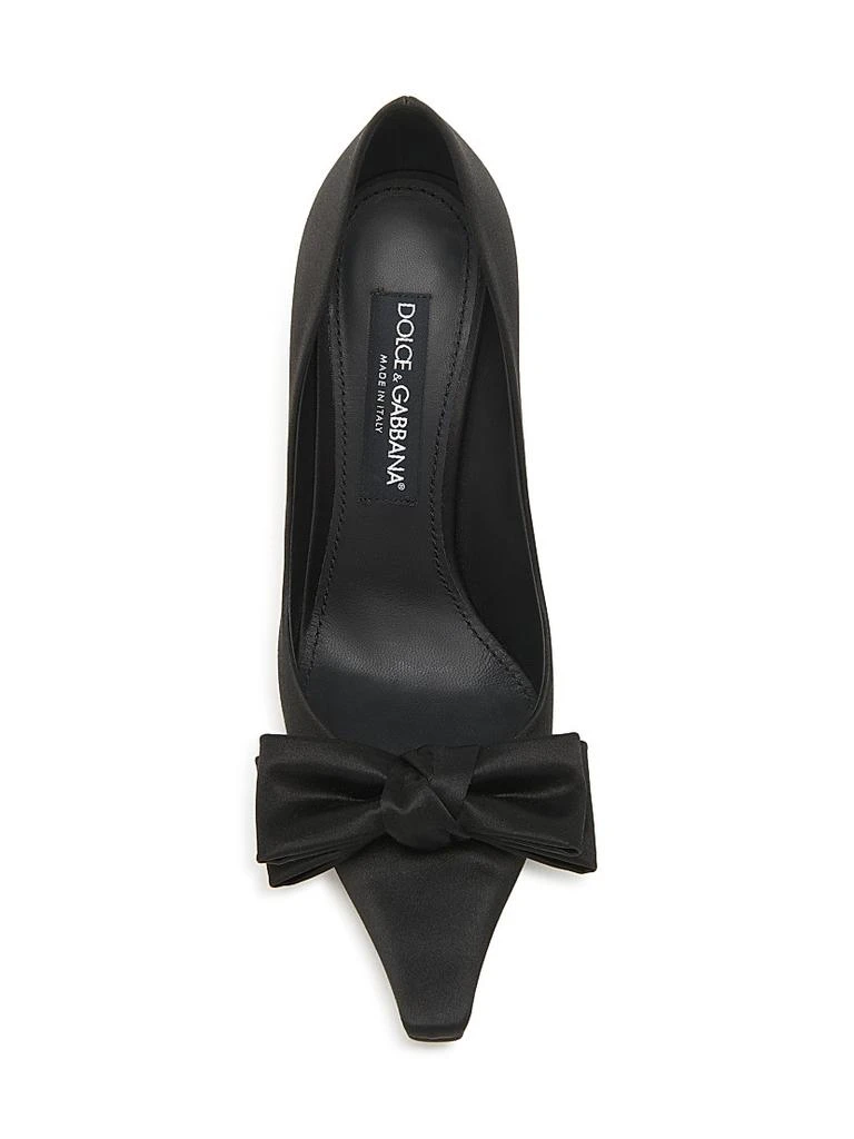 Dolce 
Gabbana 100MM Bow-Detailed Satin Pumps 5