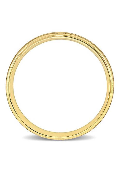 Belk & Co. Co. Double Row Textured Mens Wedding Band In 14K Yellow Gold 4