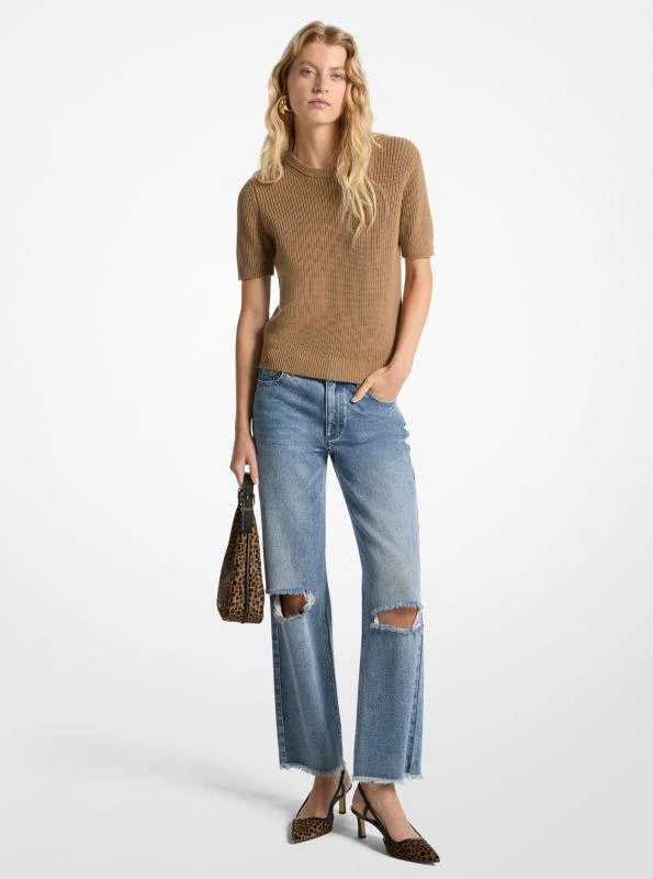 Michael Kors Wool Short-Sleeve Sweater 1