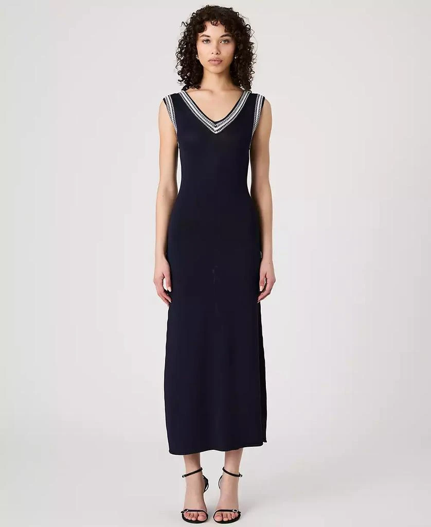French Connection Women's Sage Knit-Trim Sleeveless Dress 4