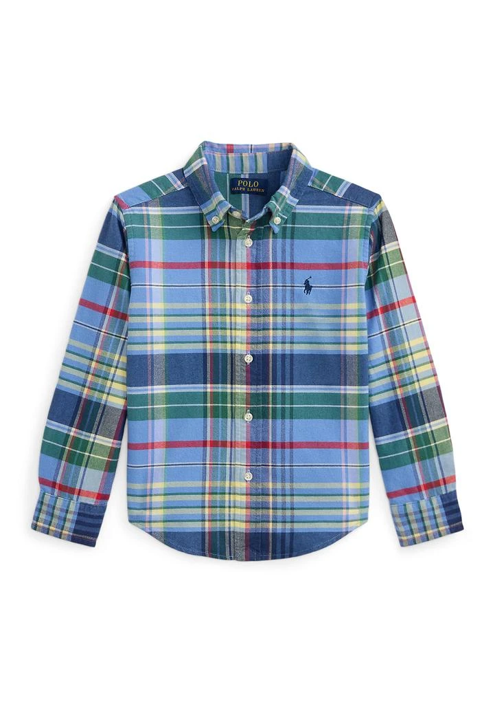 Ralph Lauren Boys 2-7 Plaid Brushed Cotton Oxford Shirt