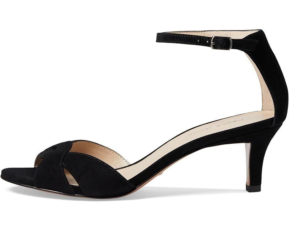 Pelle Moda Pelle Moda Bekim Sandal Womens US 10 Black Suede Ankle Strap Kitten Heel RHS3858