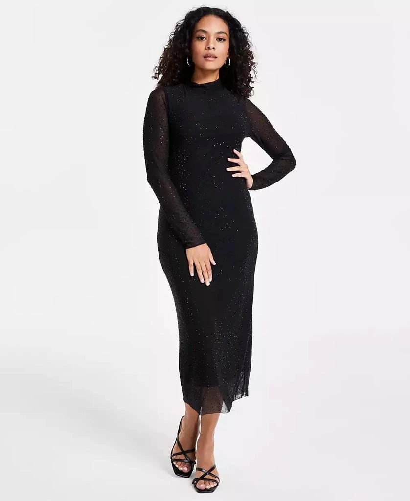 Bar III Petite Studded Mesh Midi Dress, Created for Macy's 1