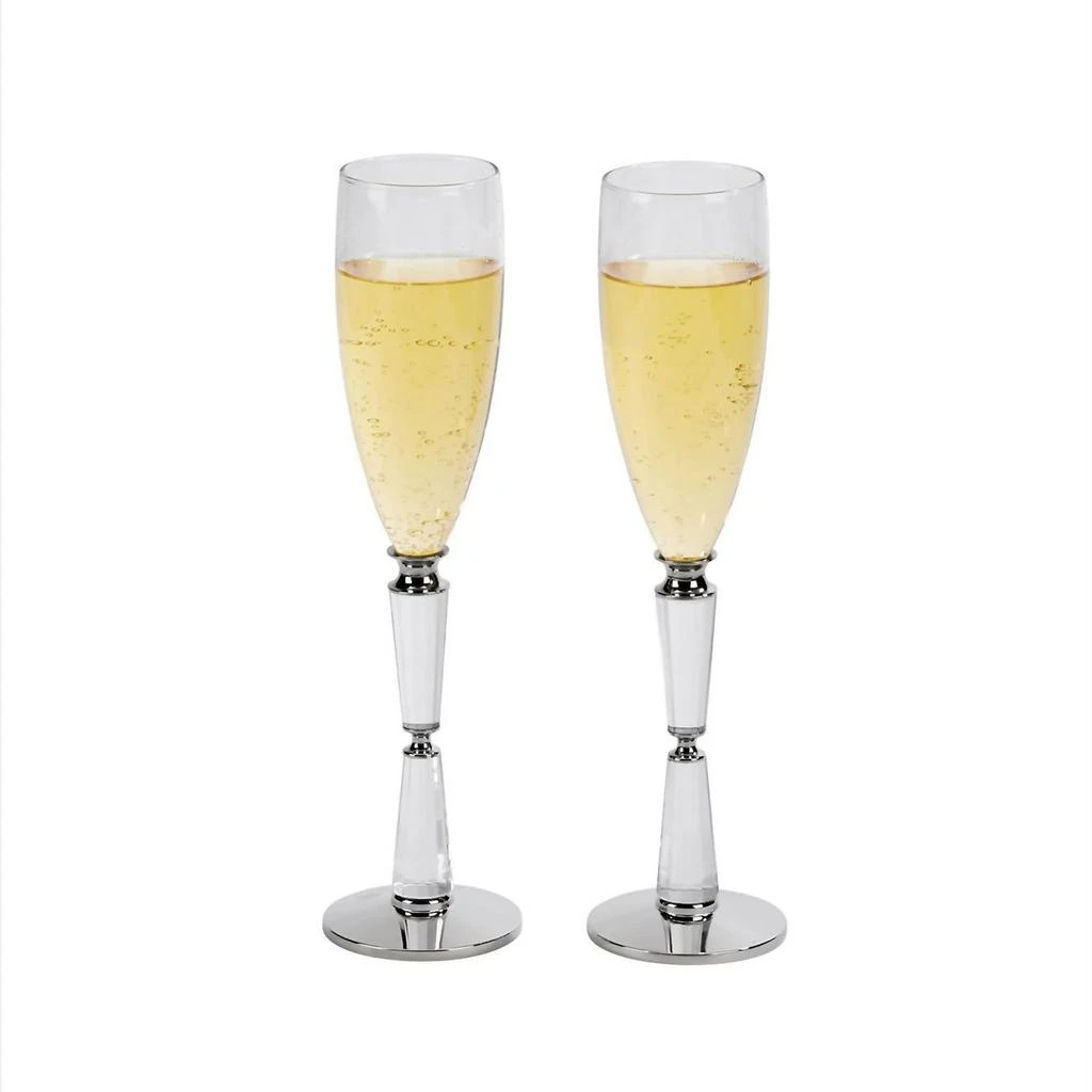 Creative Gifts International Creative Gifts International - Facet Toasting Flutes Set 2