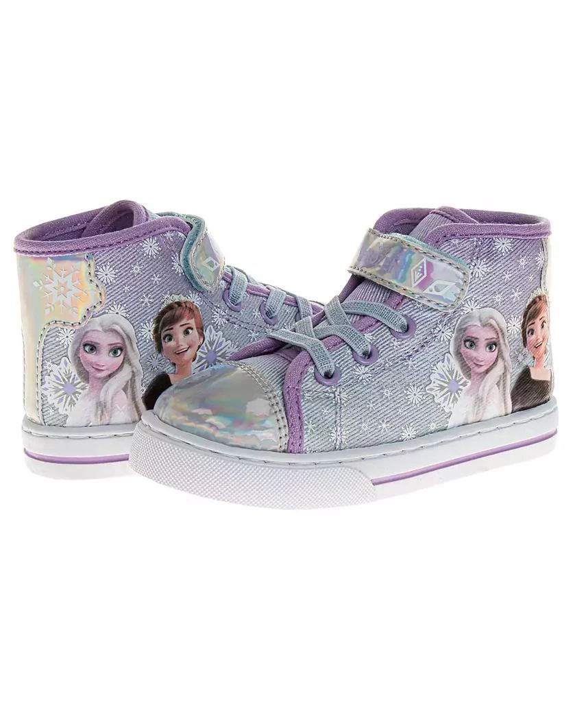 Disney Toddler and Little Girls Frozen Anna and Elsa High Top Sneakers 3