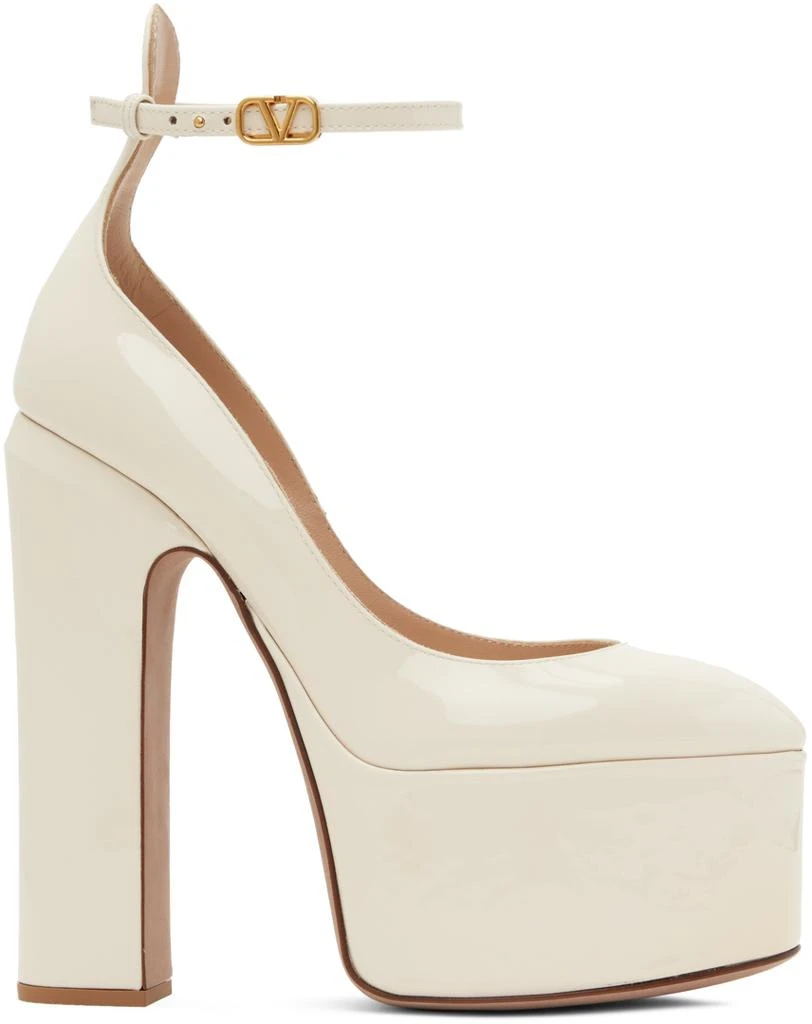 Valentino Off-White Tan-Go Platform Heels 1