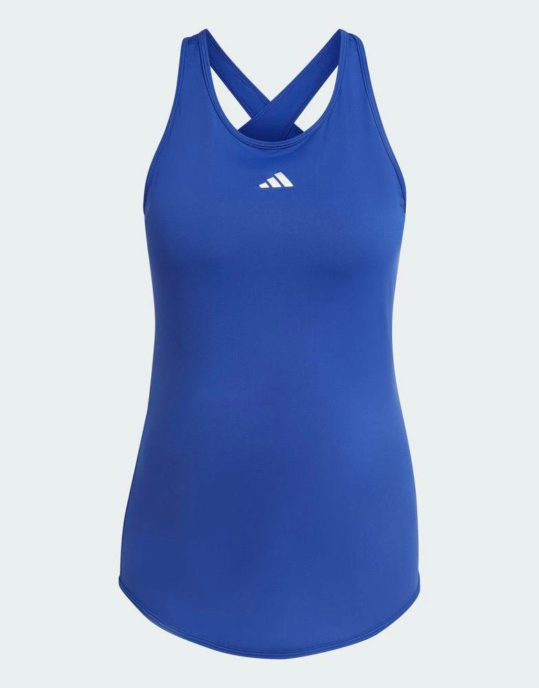 adidas performance adidas Performance Maternity Aeroready train essentials slim-fit tank top in blue 4