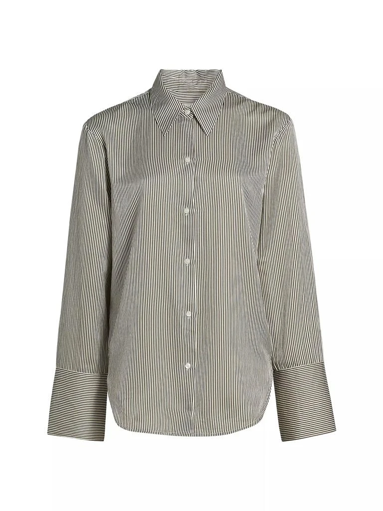 Citizens of Humanity Camilia Striped Cotton-Silk Shirt 1