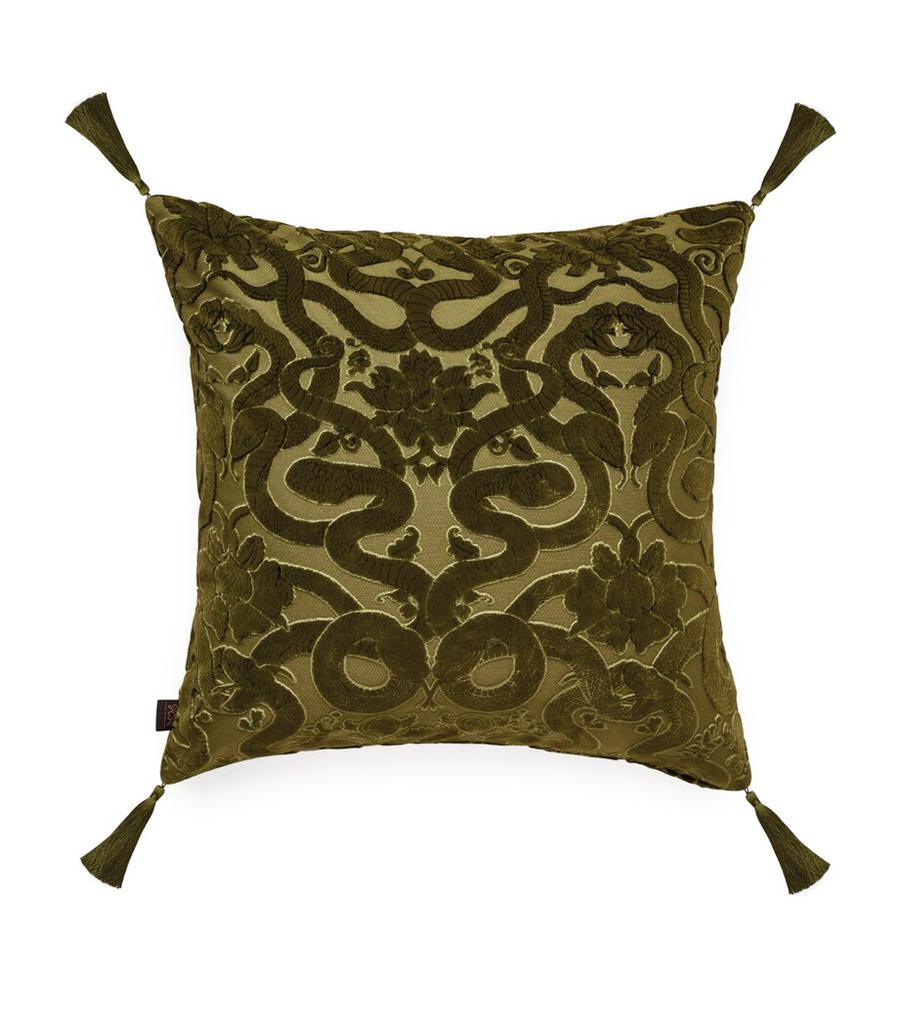 House of Hackney Large Velvet Anaconda Cushion (60cm x 60cm)