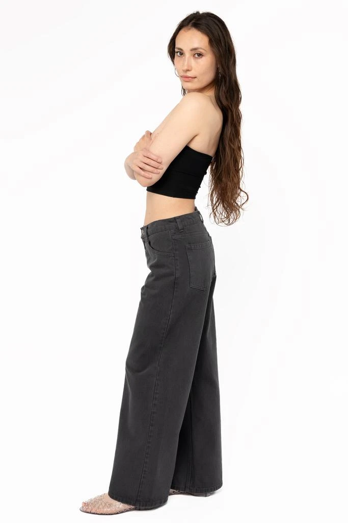 Los Angeles Apparel RBDW401GD - 12 oz Bull Denim Mid Rise Wide Leg Jeans 6