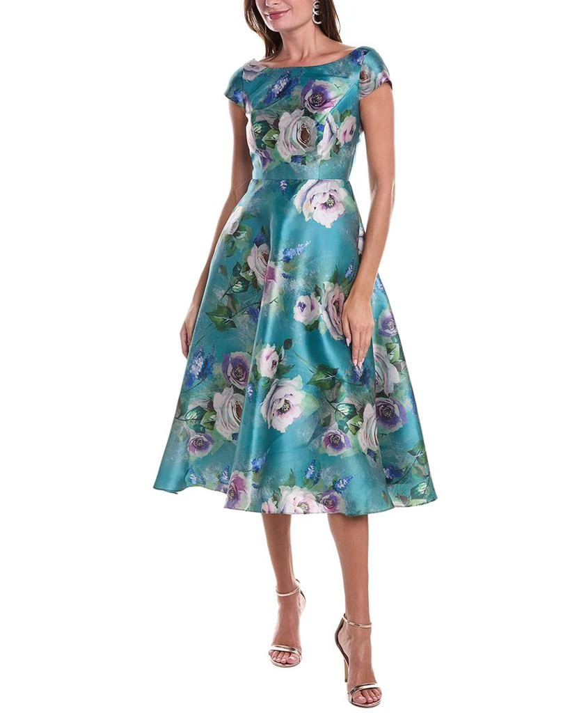 Theia Paula Mikado Tea Length Dress 1