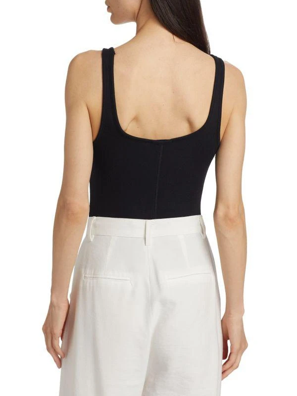 ATM Anthony Thomas Melillo Rib-Knit Scoop-Neck Bodysuit 2