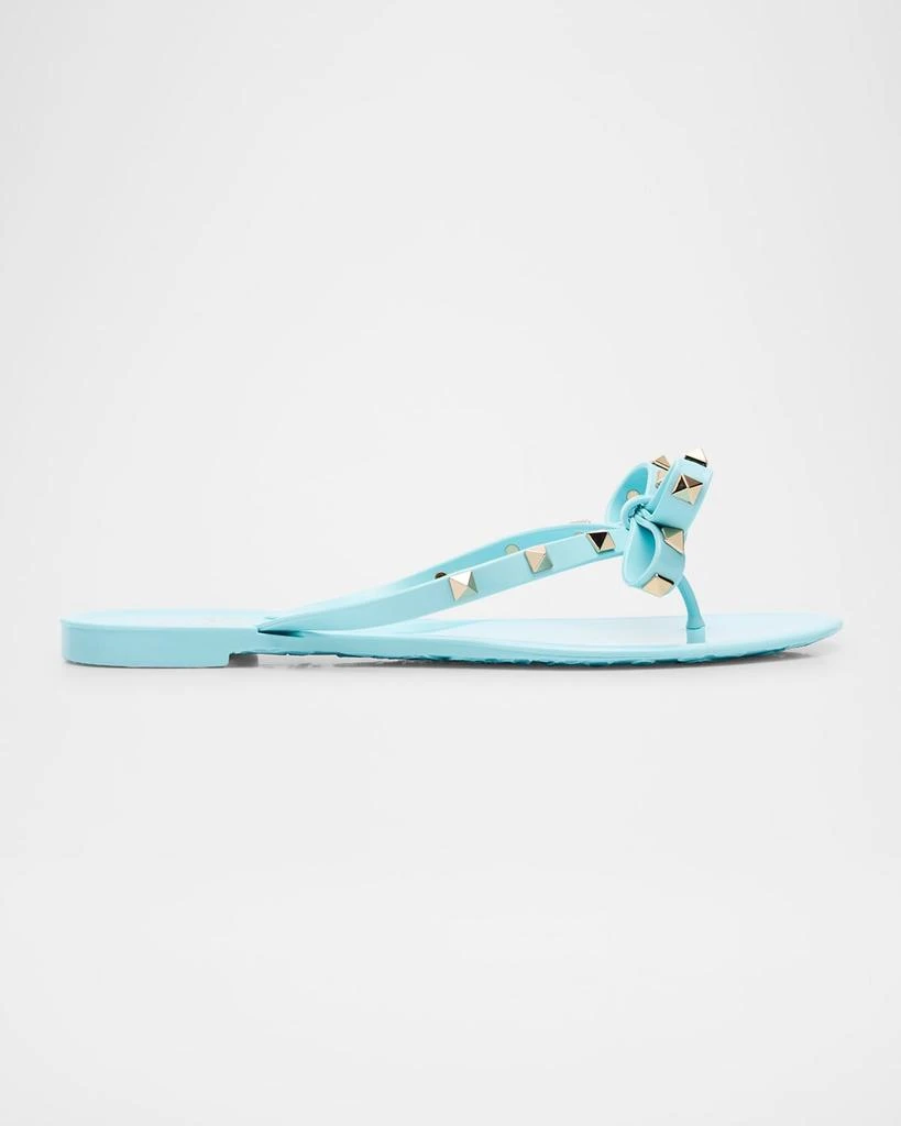 Valentino Rockstud Jelly Bow Thong Sandals 1