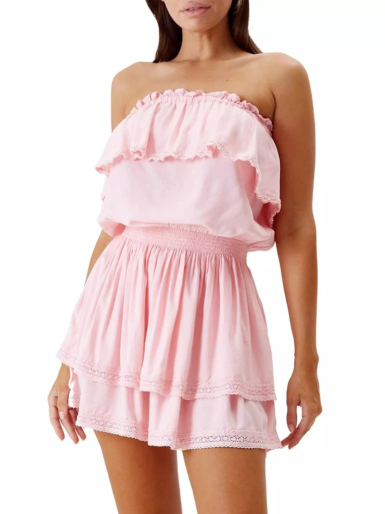 Melissa Odabash Salma Straples Ruffled Minidress 3