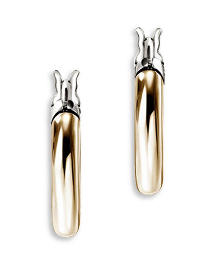 John Hardy 14K Yellow Gold & Sterling Silver JH Essentials Crossover Hoop Earrings, 10mm