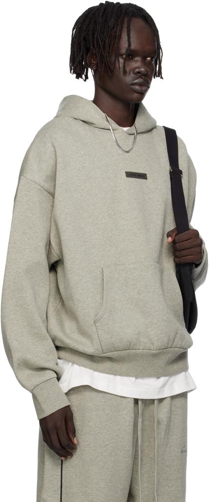 Essentials Gray Classic Fit Fleece Hoodie