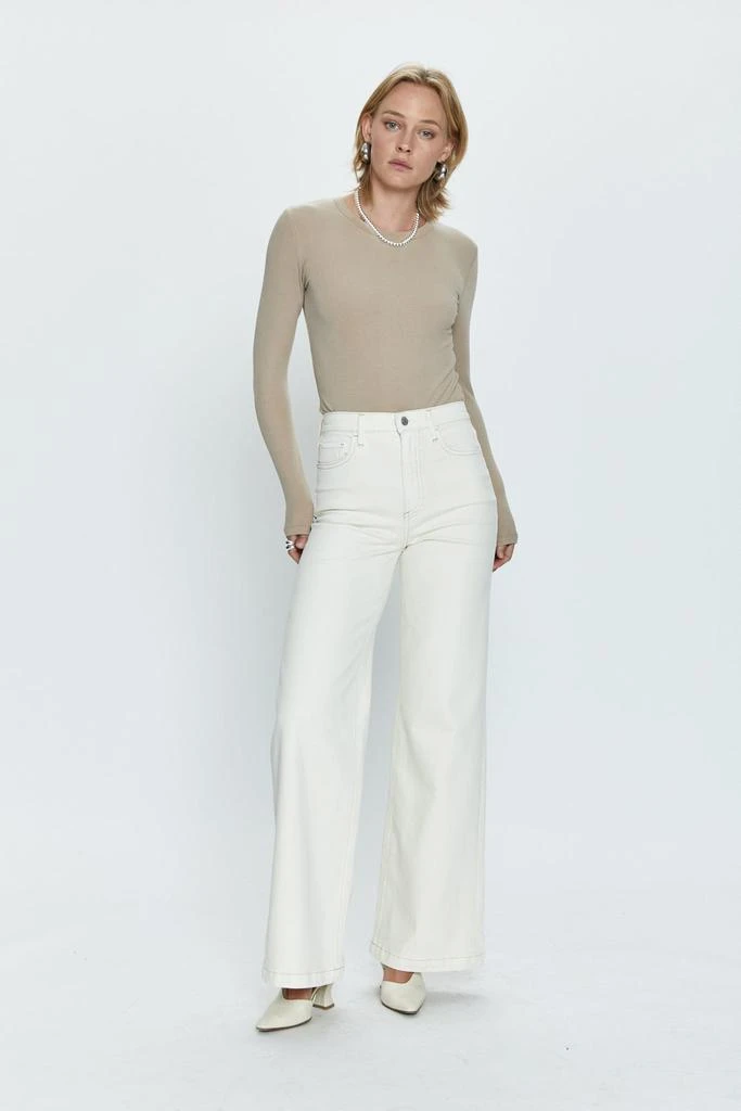 Pistola Denim Lana High Rise Ultra Wide Leg - Ecru 1