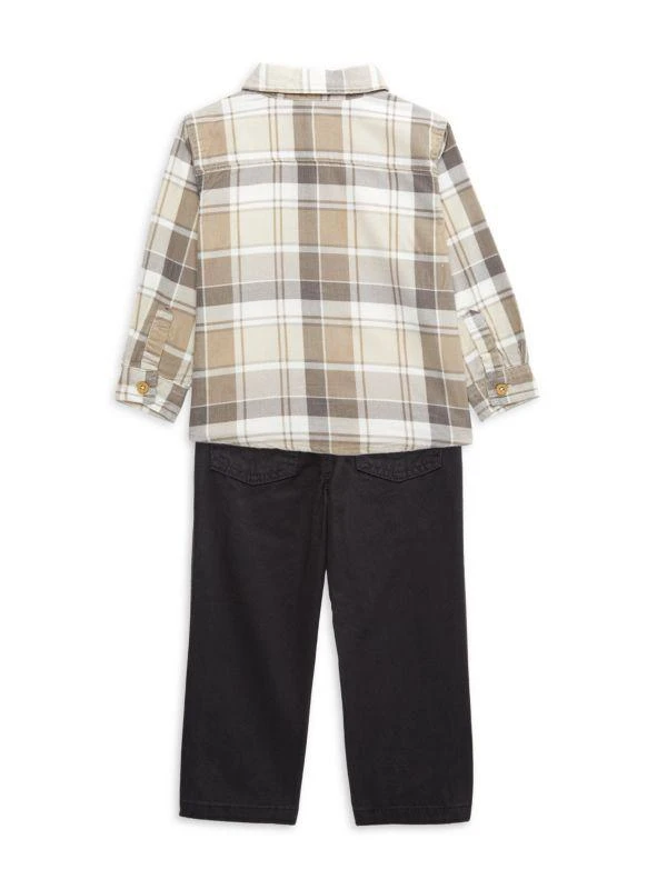 Calvin Klein Baby Boy's & Little Boy's Plaid Shirt & Pants Set 2