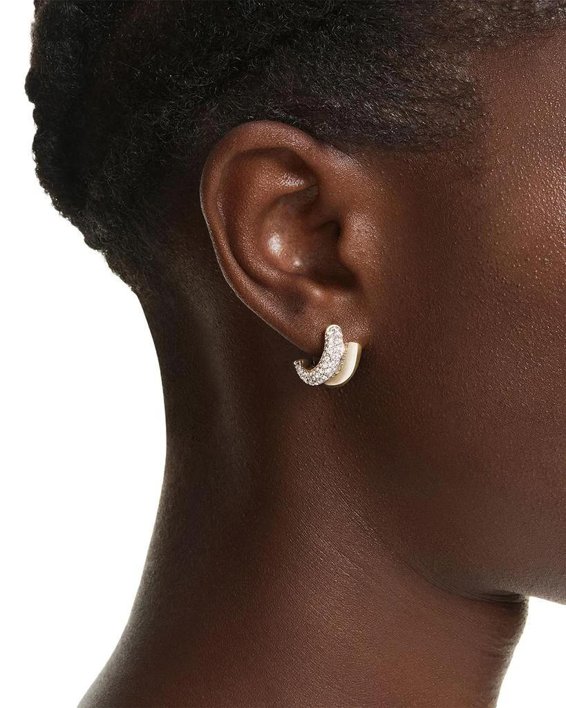 Swarovski Dextera Crystal Double Row Tubular Hoop Earrings 2