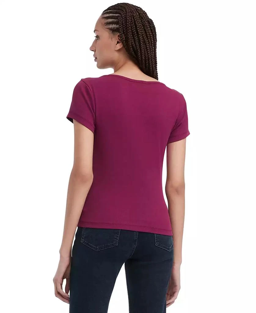 Tommy Jeans Women's Slim Henley Short-Sleeve Top 2