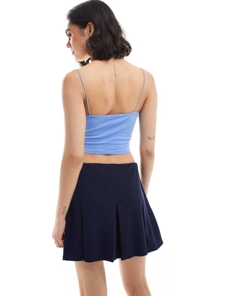 New Look New Look strappy bandeau top in blue 2