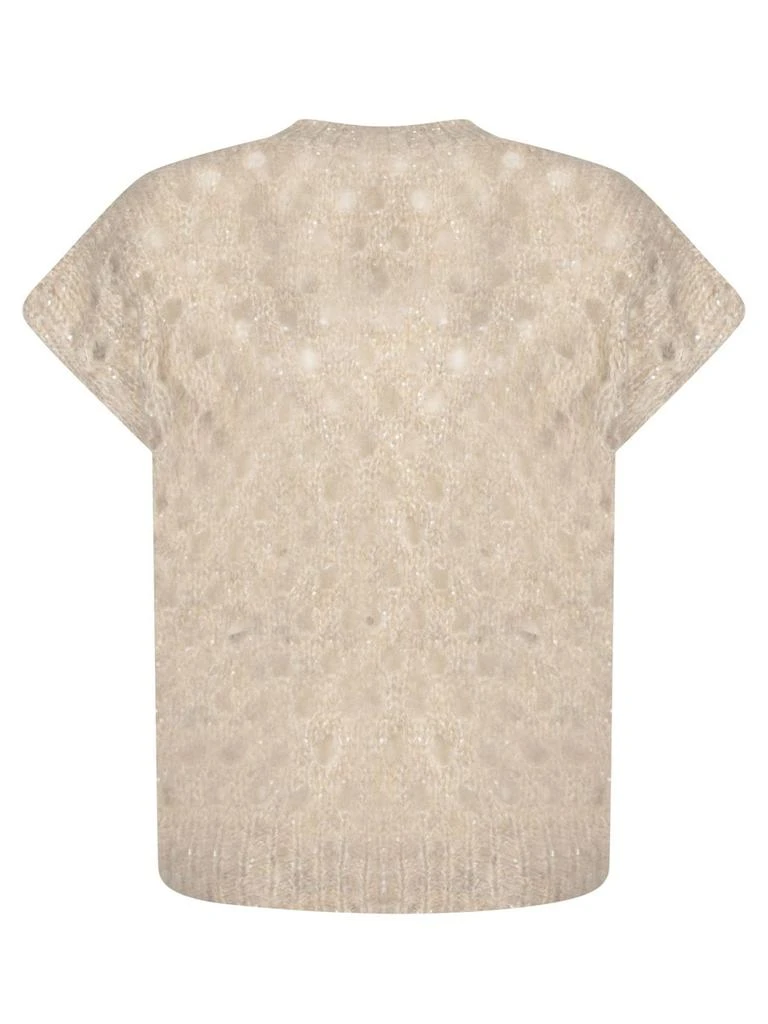Brunello Cucinelli Brunello Cucinelli Open Knitted V-Neck Pullover 2