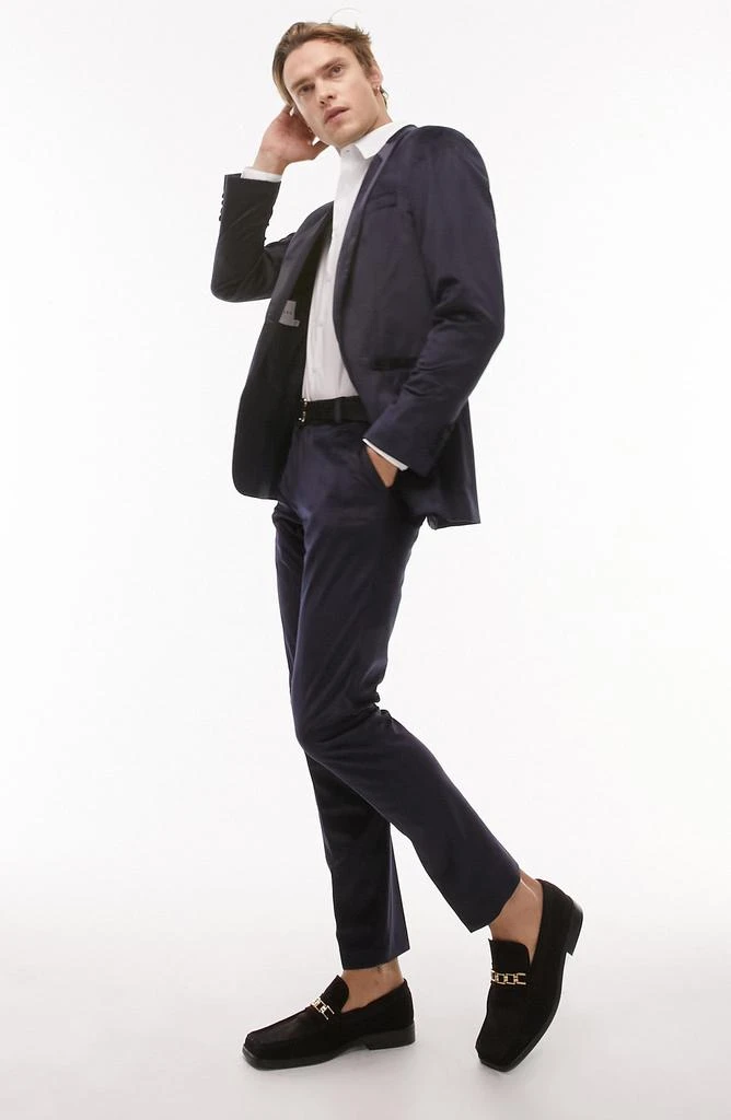 Topman Single Breasted Velvet Blazer 7