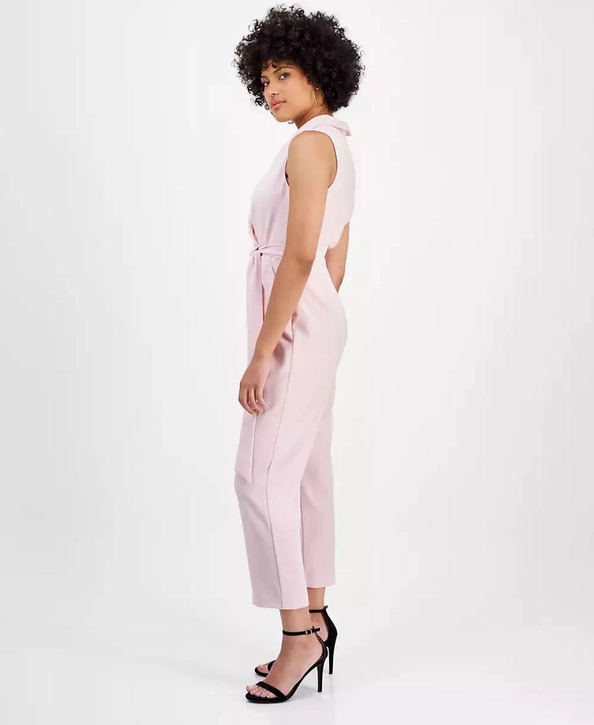 Bar III Women's Shawl-Collar Belted Straight-Leg Jumpsuit, Exclusively at Macy's 5