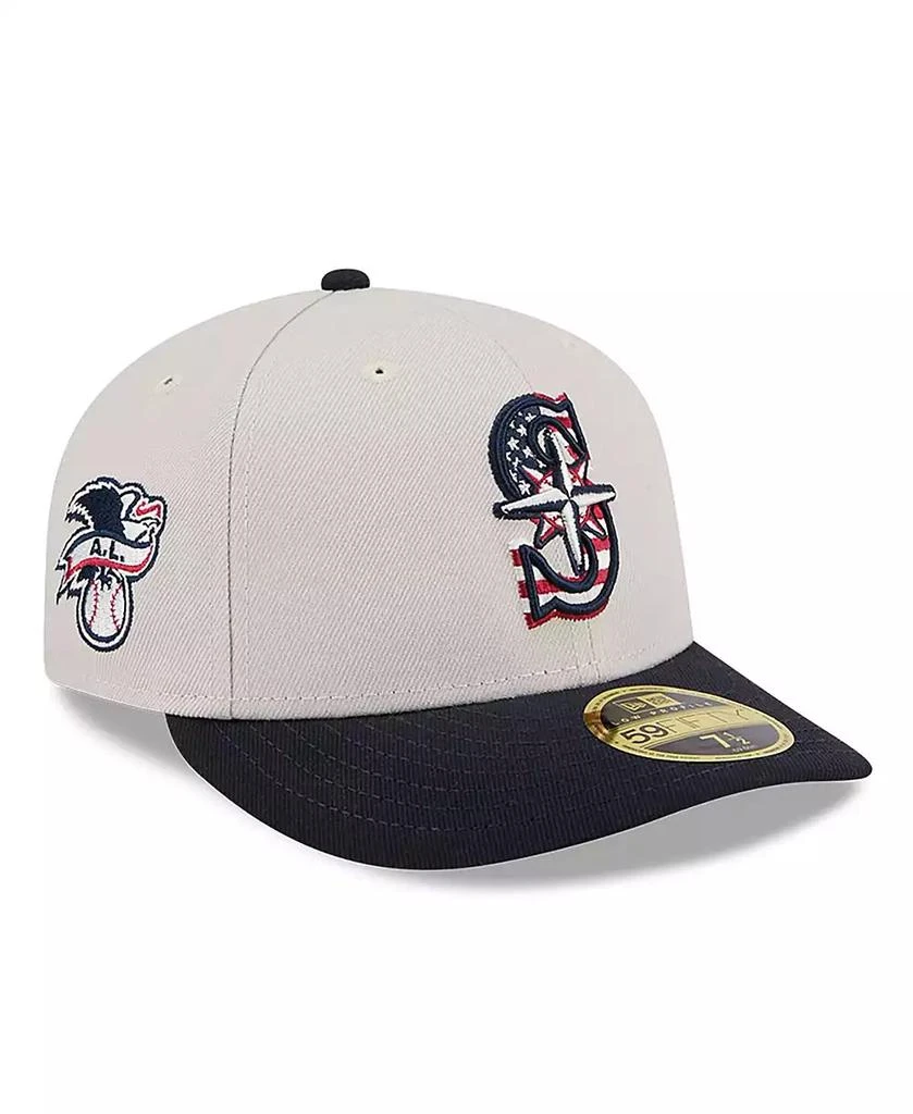 New Era Men's Black Seattle Mariners 2024 Fourth of July Low Profile 59FIFTY Fitted Hat 1