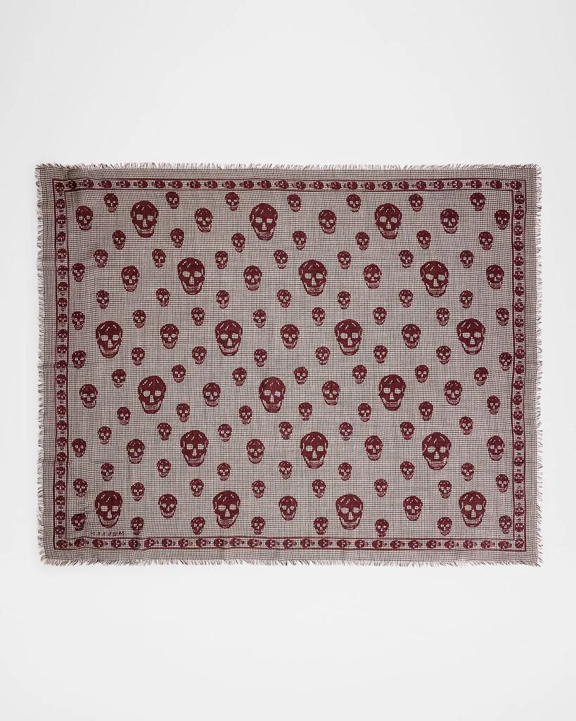 Alexander McQueen Men's Skull Houndstooth Scarf 1
