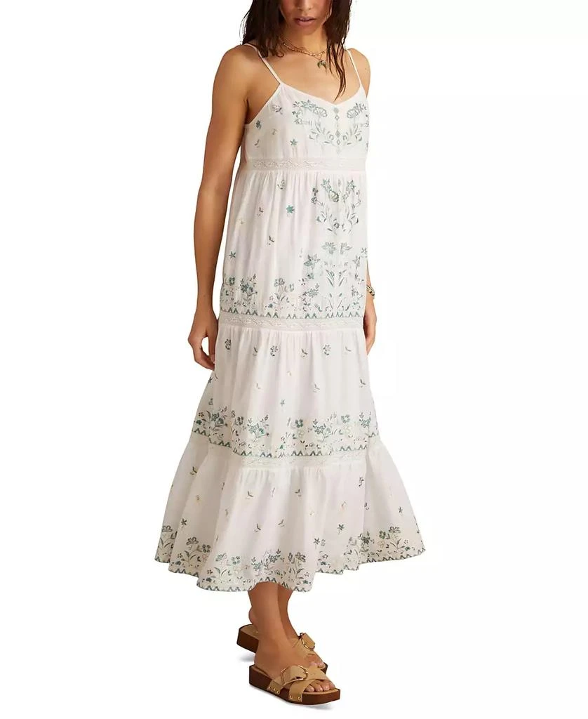 Lucky Brand Women's Embroidered Floral Sleeveless Maxi Dress 3