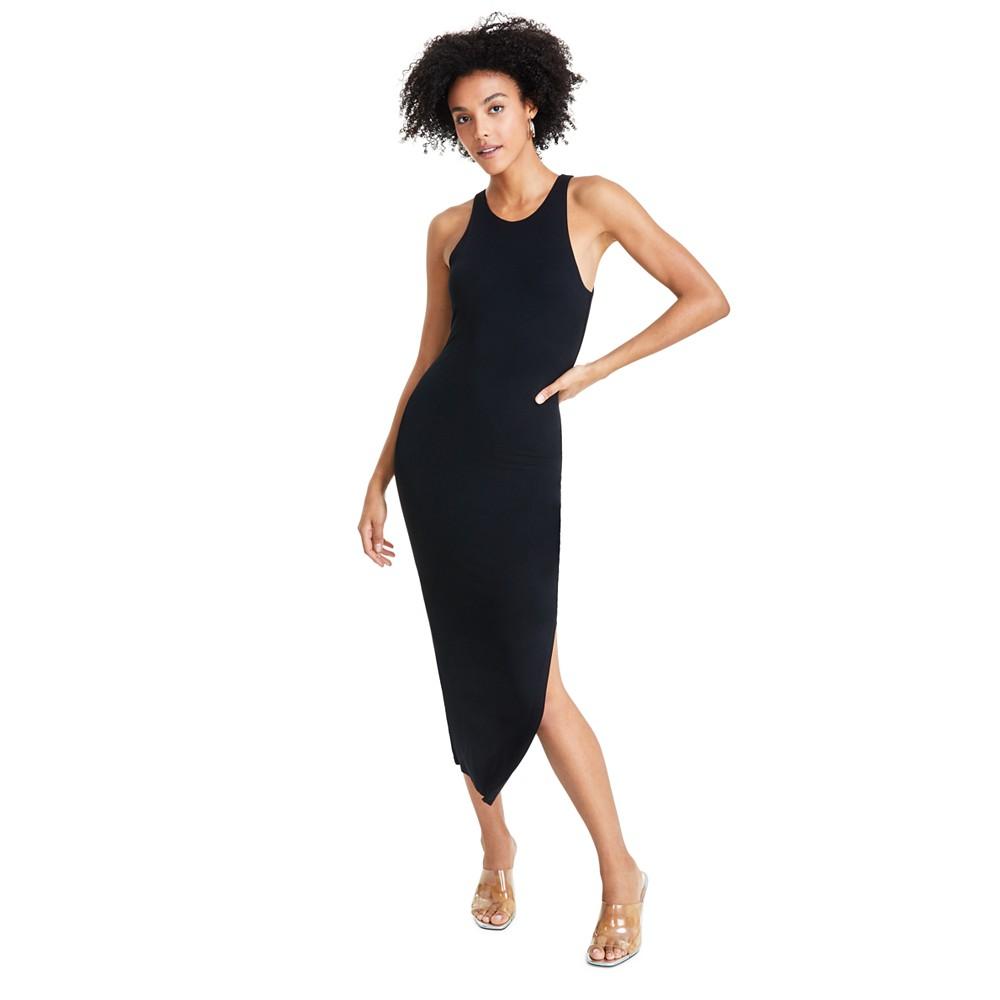 Bar III Women's Smooth Side-Slit Bodycon Midi Dress, Created for Macy's