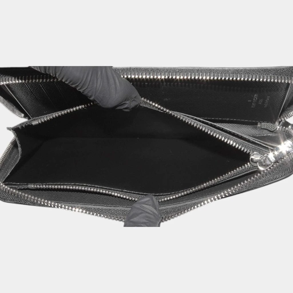 Louis Vuitton Louis Vuitton Black Canvas Taiga Zipper Long Wallet 3
